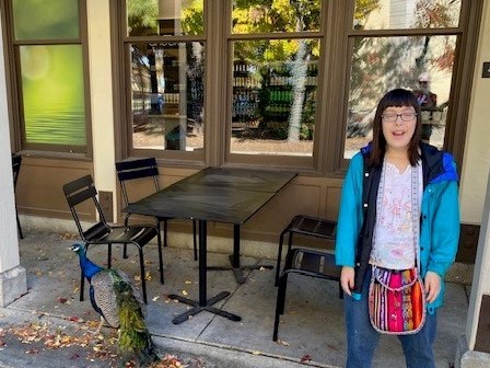 Jennifer with Peacock